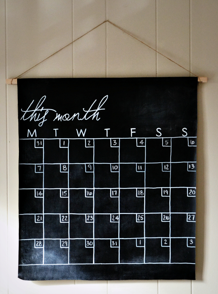Make a fun and functional DIY chalkboard calendar for your home